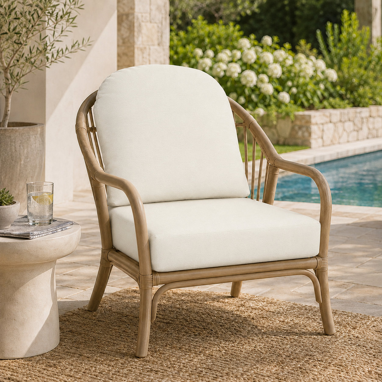 Amala 22" Sunbrella® Seat and Back Cushion, Spectrum Denim Sunbrella®