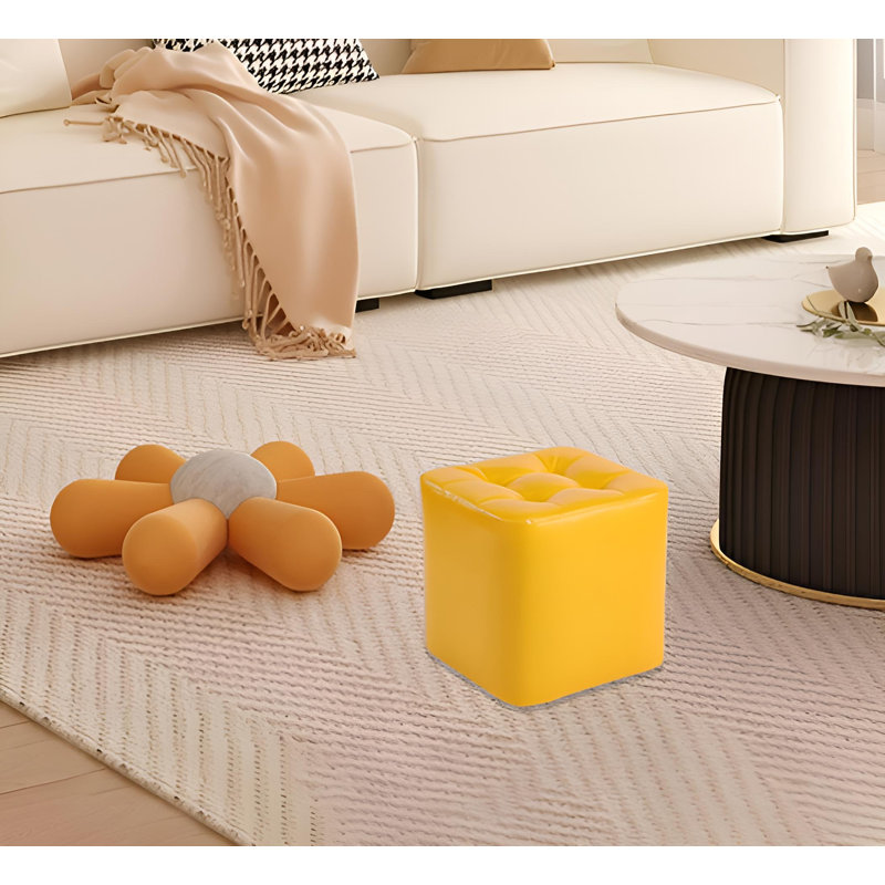 Tabouret d'appoint Kierre, Jaune