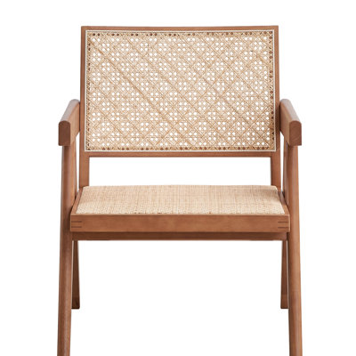 Chaise d'appoint beige et en bois pour une expérience culinaire élégante avec base stable et confortable