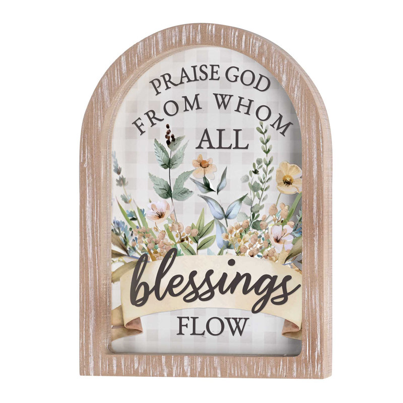 Framed Arch Praise God From White 9x13