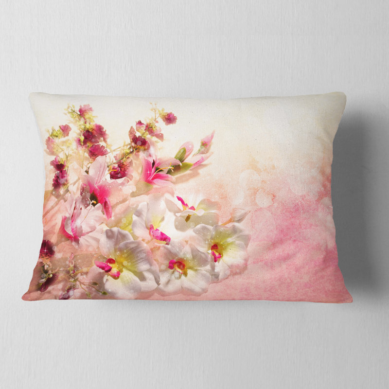 Coussin décoratif floral bouquet de fleurs