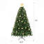 Arbre de Noël 7,5 pi avec 550 lumières DEL, 1350 pointes en PVC et aiguilles dures, conception à branches articulées, support en métal robuste-496854995