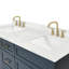 Meuble-lavabo double autoportant 72 po avec plateau en quartz Hamlet-94003679