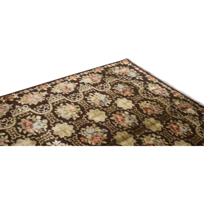 Hand Knotted Area Rug in Black