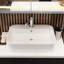 Ensemble de meuble-lavabo simple 35,4 po avec plateau en céramique et miroir Palen