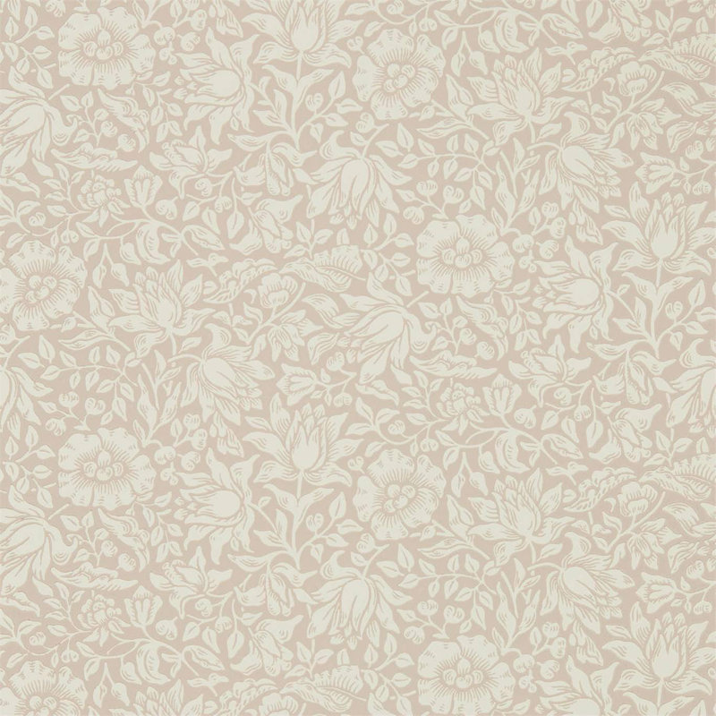 Mallow Wallpaper, Dusky Rose