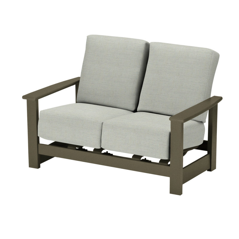 Causeuse profond avec coussins Leeward, Roitelet, Bois de plage