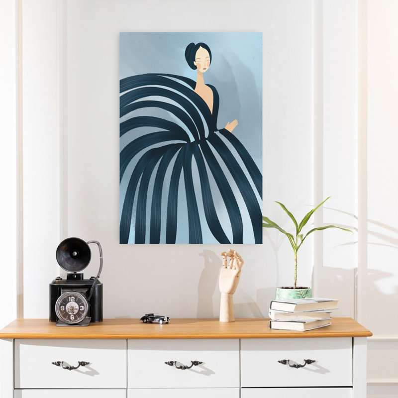 Art féminin abstrait féminin, H 24 po x l 16 po