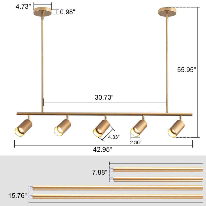 5-Light LED Track Lighting Kit