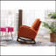 Chaise berçante de salon confortable Orange