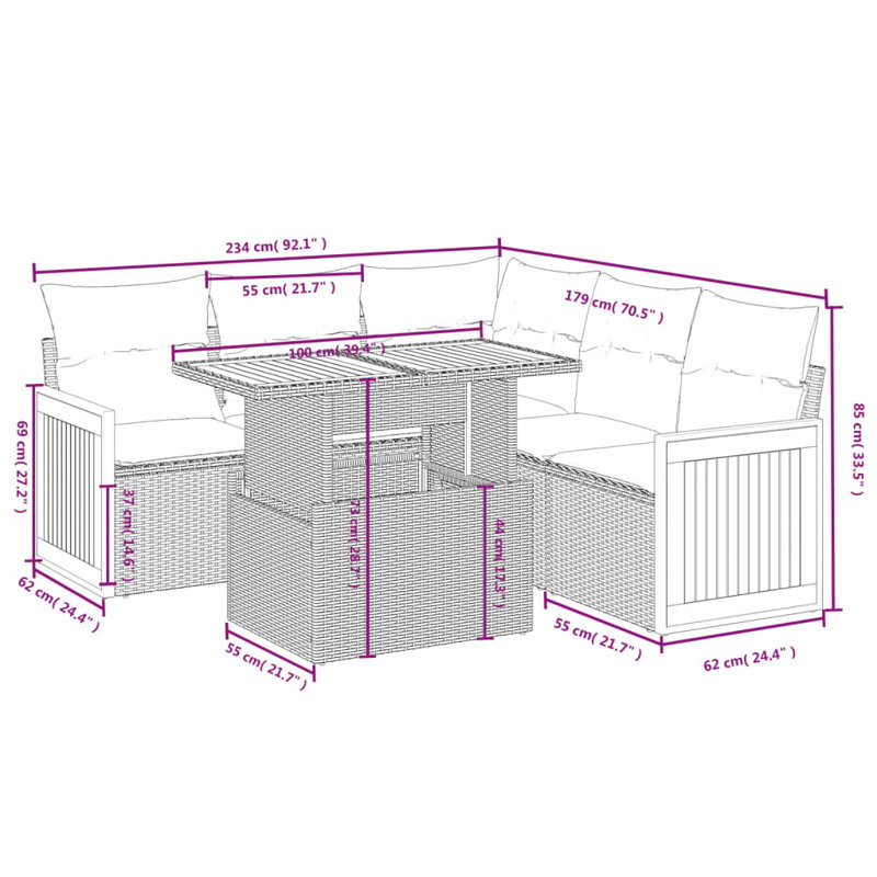 Vidaxl Garden Sofa Set