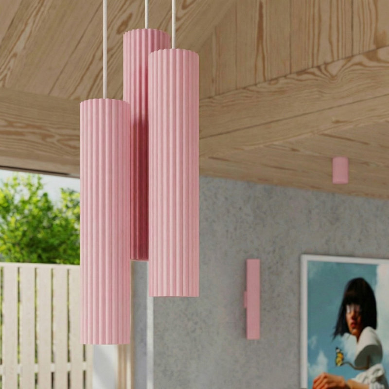 Karbon Aluminium Wall Sconce, Wall lamp KARBON 20 pink, Pink, 2 Lights