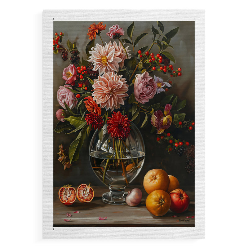 Série FLORAL DCCXLI - Impression sur toile seulement - NON CADRE, H 48 po x l 32 po