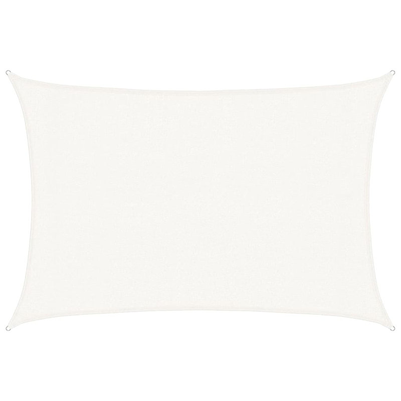 Vidaxl Sunshade Sail 160 G/M² White 2.5X3 M HDPE, White, 300cm x 500cm