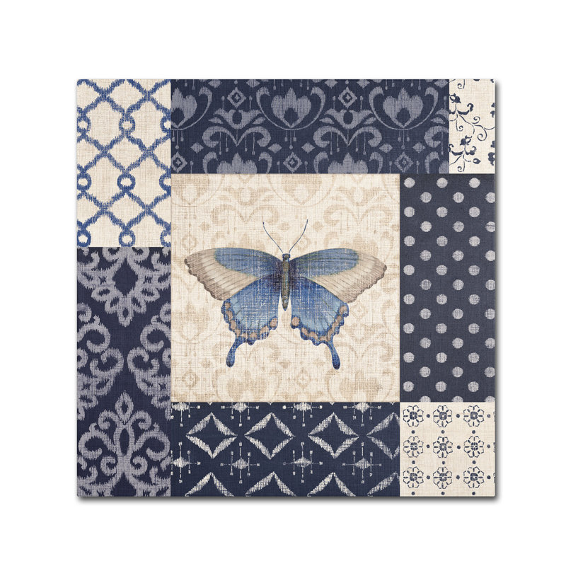 Jaharri 'Indigo Nature I, reproduction d'art, H 14 po x l 14 po x P 2 po