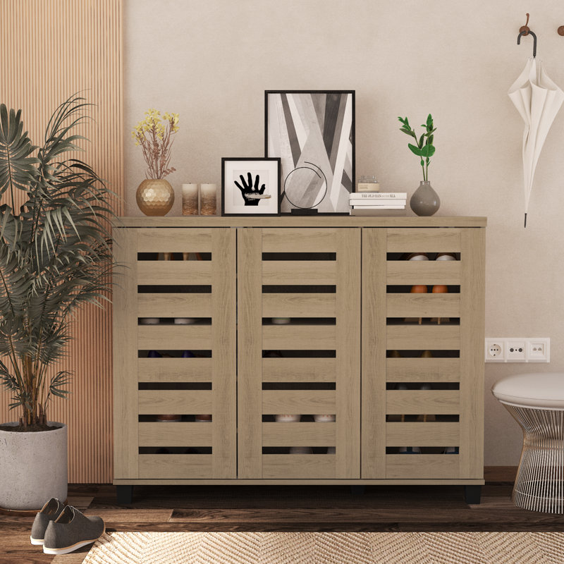 Alcester Lismore Shoe Storage Cabinet Up to 20 Pairs, Oslo Oak
