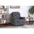 Ilkeston 37" Wide Modern Vegan Leather Manual Recliner Chair with Built-in Cup Holder-109195642