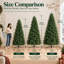 Artificial Slim Pencil Christmas Tree with Metal Stand-717810869