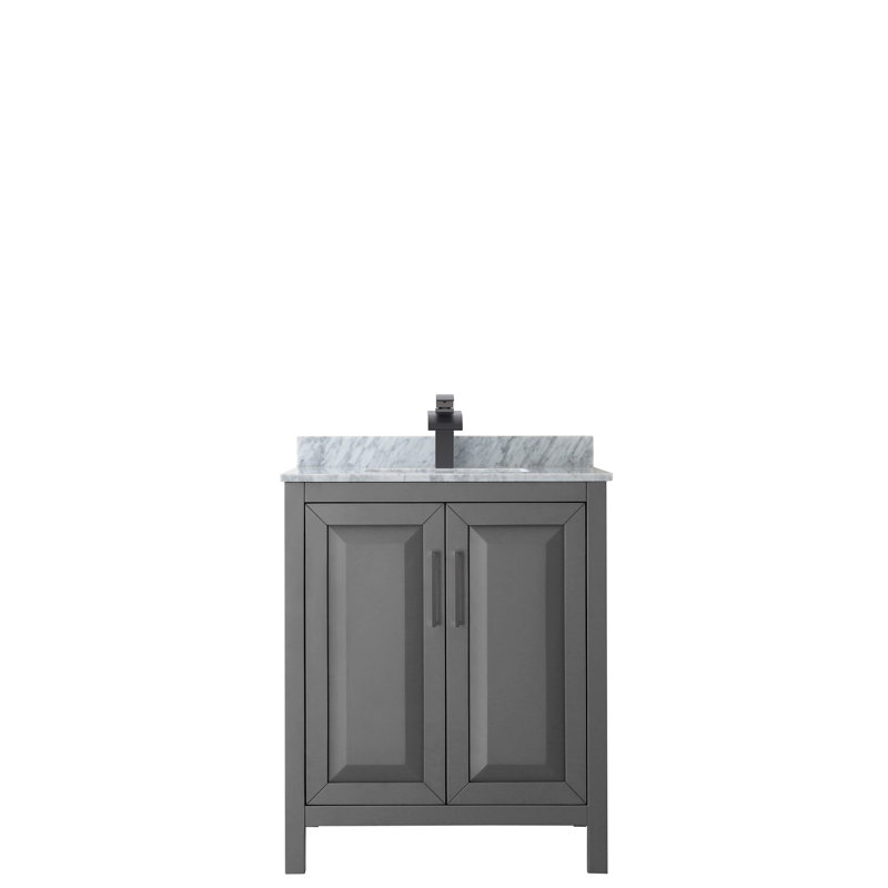Daria 30'' W Single Vanity, Dark Gray, Matte Black