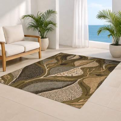 Tapis d'intérieur et d'extérieur brun Nature