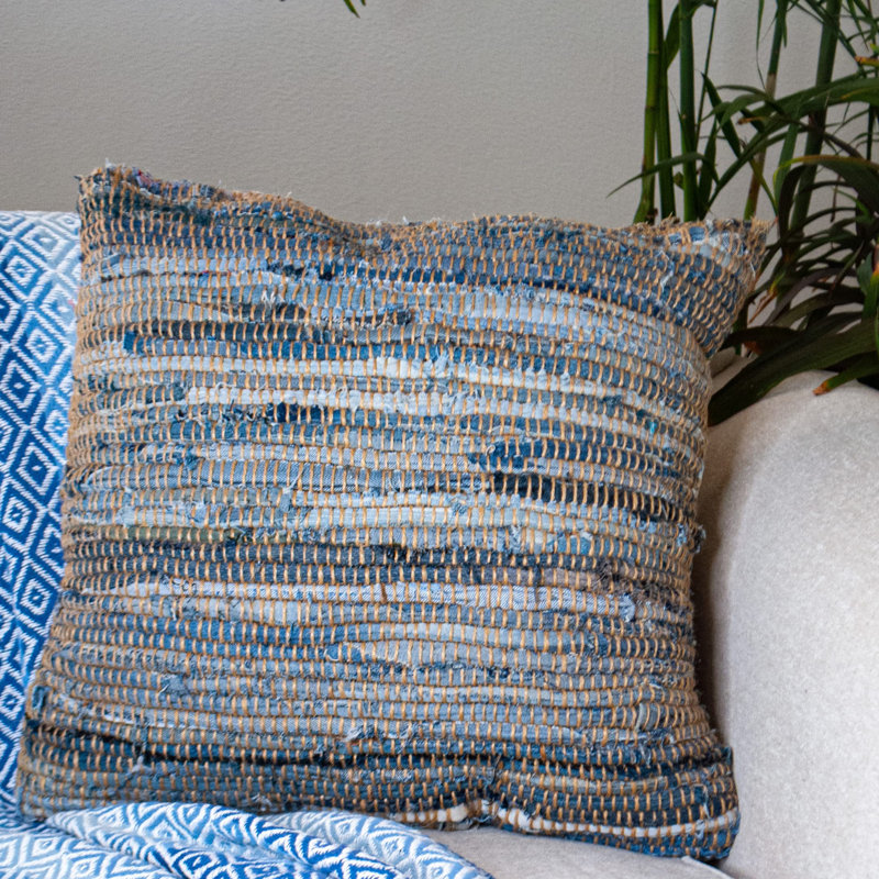Sequined Cotton Blend Pillow Cover