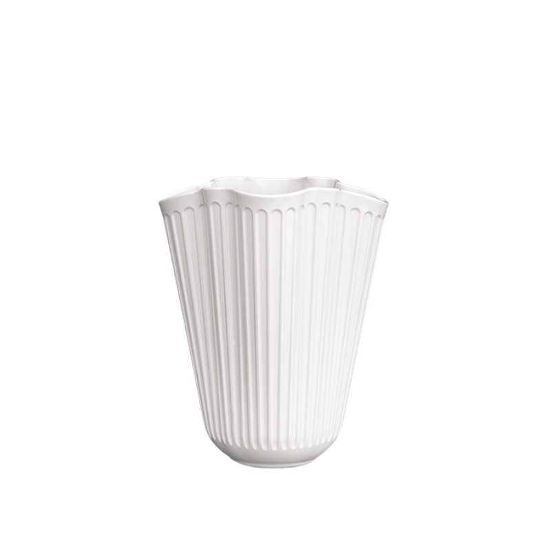 Unfold Vase, White, H: 6.5", 6'.10 x6'.50 x 5'.30