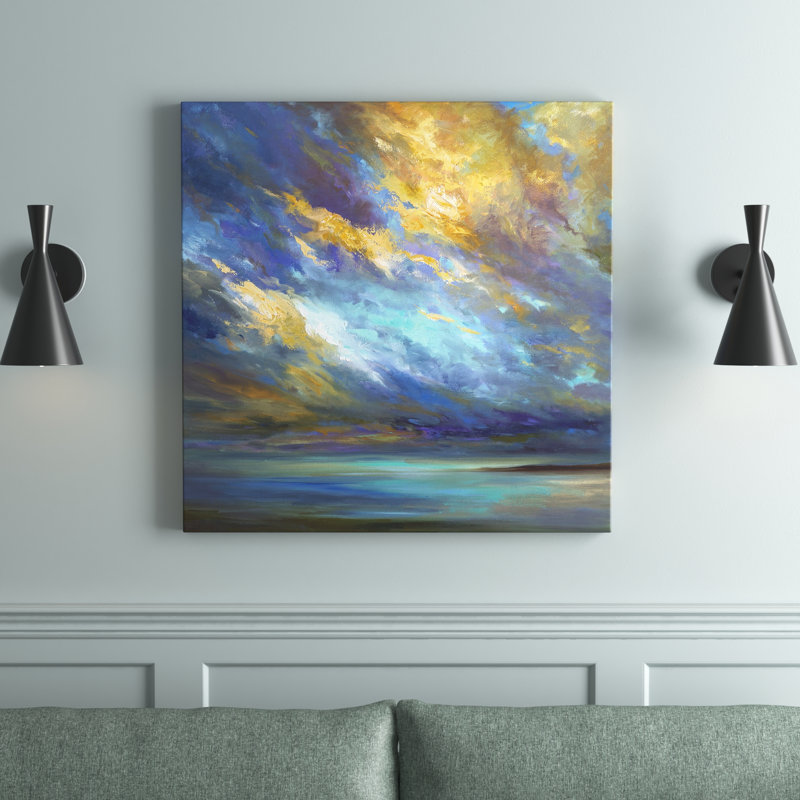 Coastal Clouds by Sheila Finch - Wrapped Canvas Painting, 45.72 cm H x 45.72 cm W x 1.91 cm D