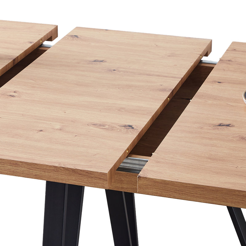 Anoeska Extendable Metal Base Dining Table