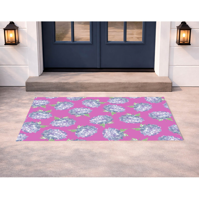 Paillasson Hydrangea Love, Pink, 21" W x 34" L