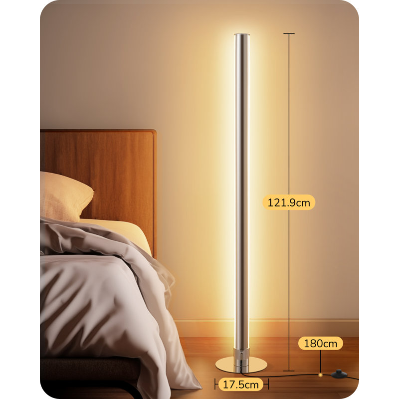 114cm Chrome LED Column Floor Lamp