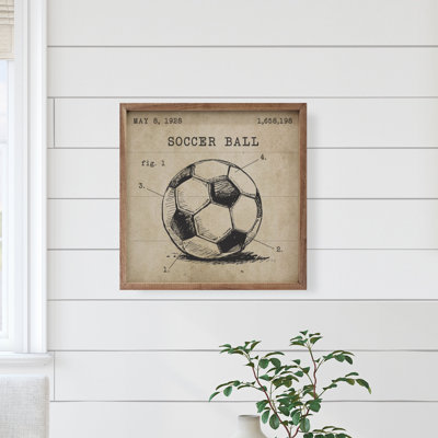 Ballon de soccer brun verni
