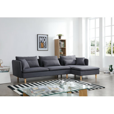 Dorrell Upholstered L-Shaped Sectional Reversible
