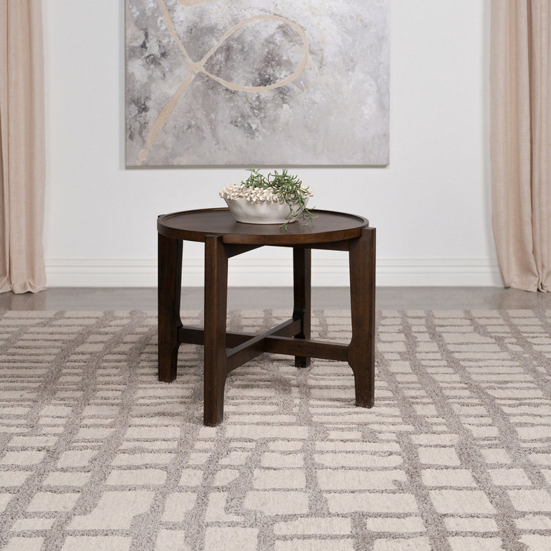 Mavis Round Solid Wood End Table
