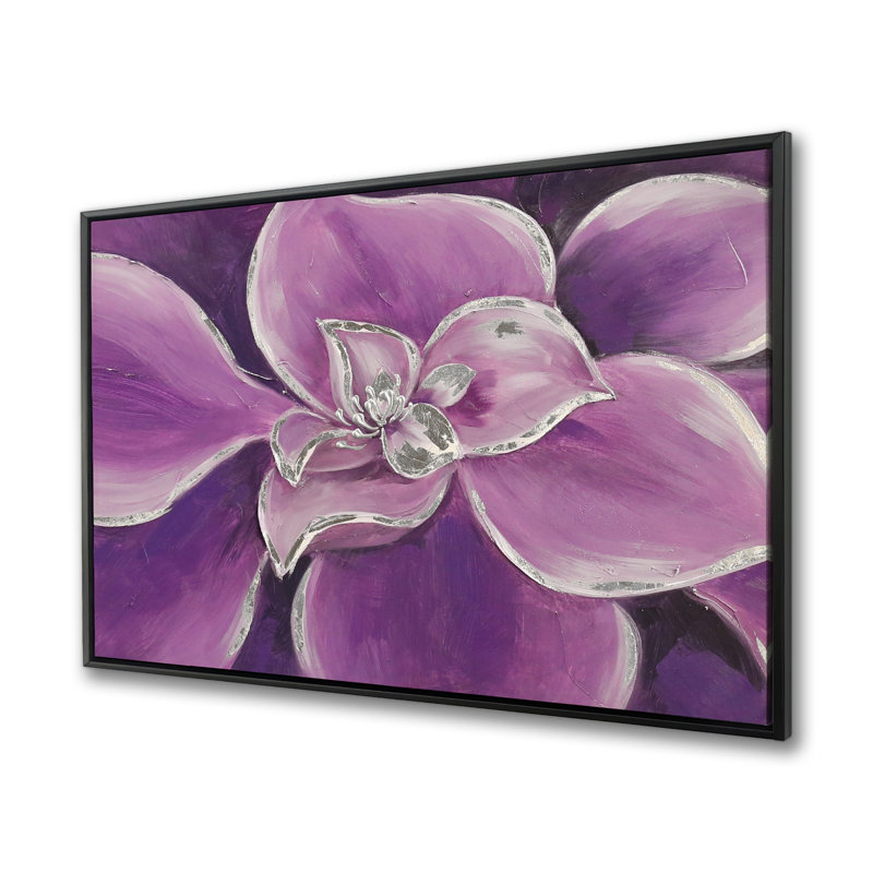 Mauve fleur gros plan - Art contemporain encadré