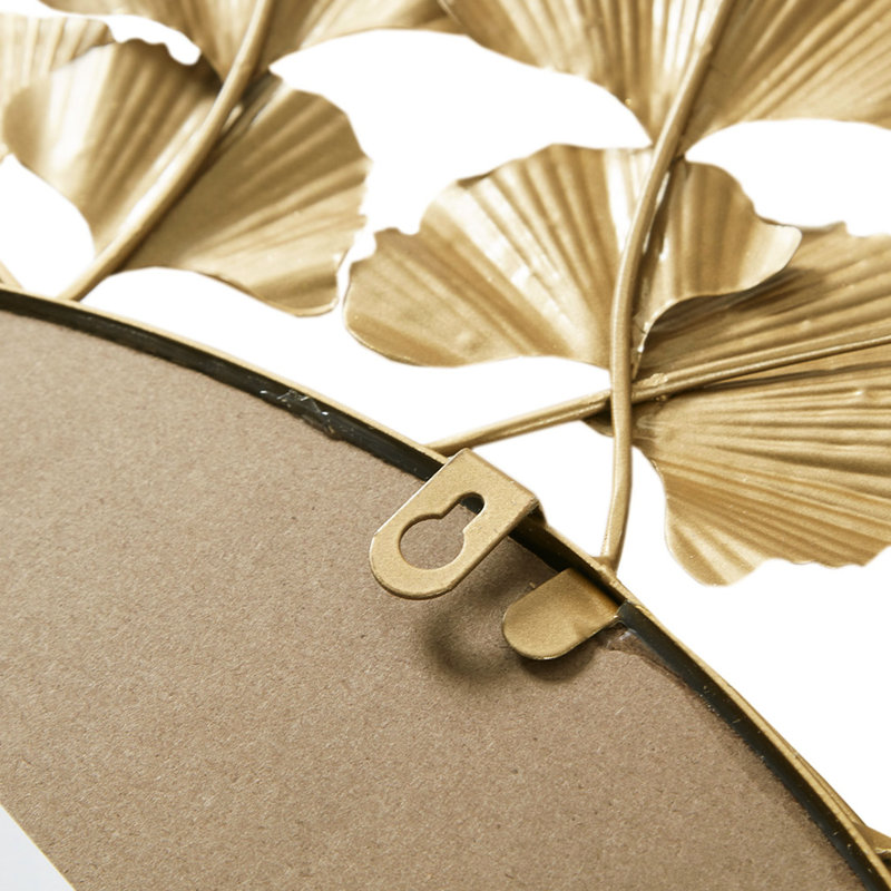 Miroir mural rond de 30,5 po Gold Leaf