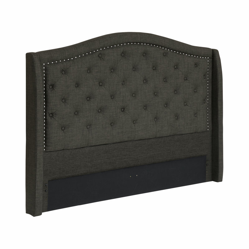Calian Upholstered Headboard, Dark Gray, Queen