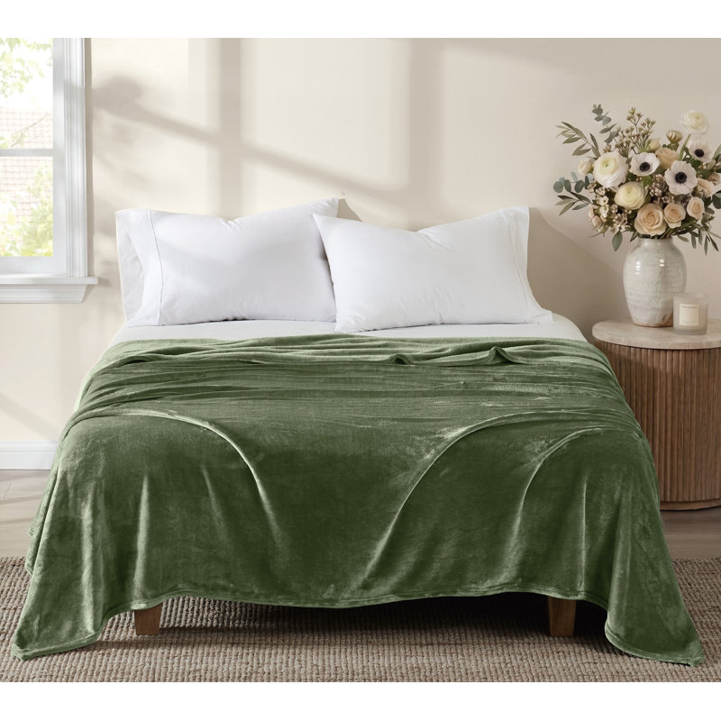 Velours moelleux vraiment doux, Twin XL Blanket, Green