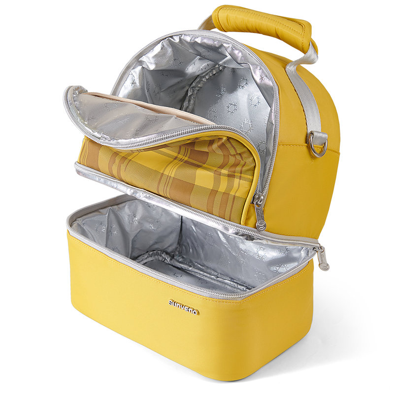 Sac isotherme à deux niveaux, jaune, Jaune