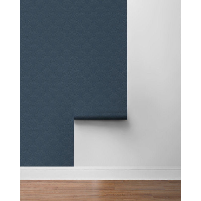 Rouleau de papier peint lisse, Bleu denim