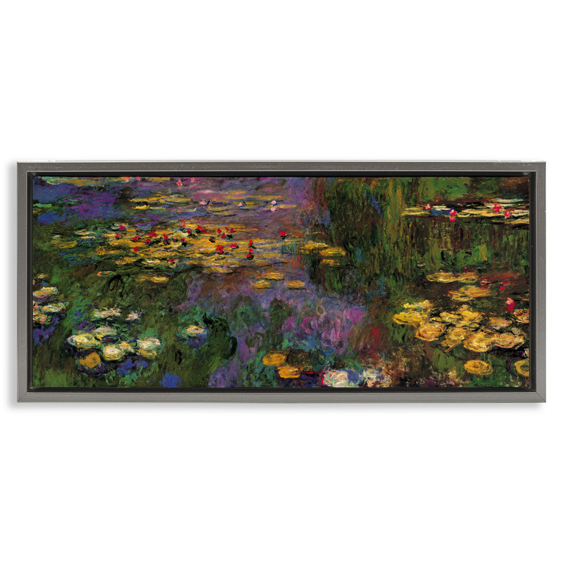 Art mural sur toile flottant Vibrant Traditional, Gris, H 14 po x l 31 po