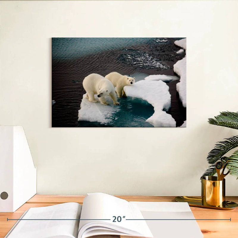 Crowle Ice Floe Polar Bear, 8" H x 12" W