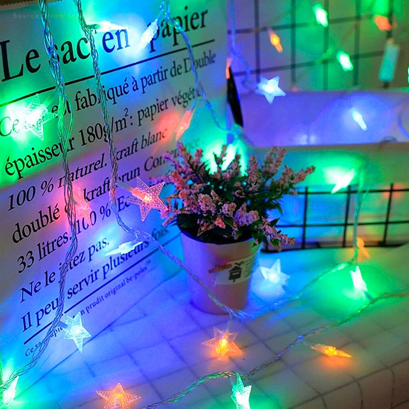 32.8ft 100 LEDs Star String Lights, Battery Operated, Warm White