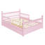 Lit plateforme en bois avec 2 tiroirs de rangement sous le comptoir-132922864-132922865