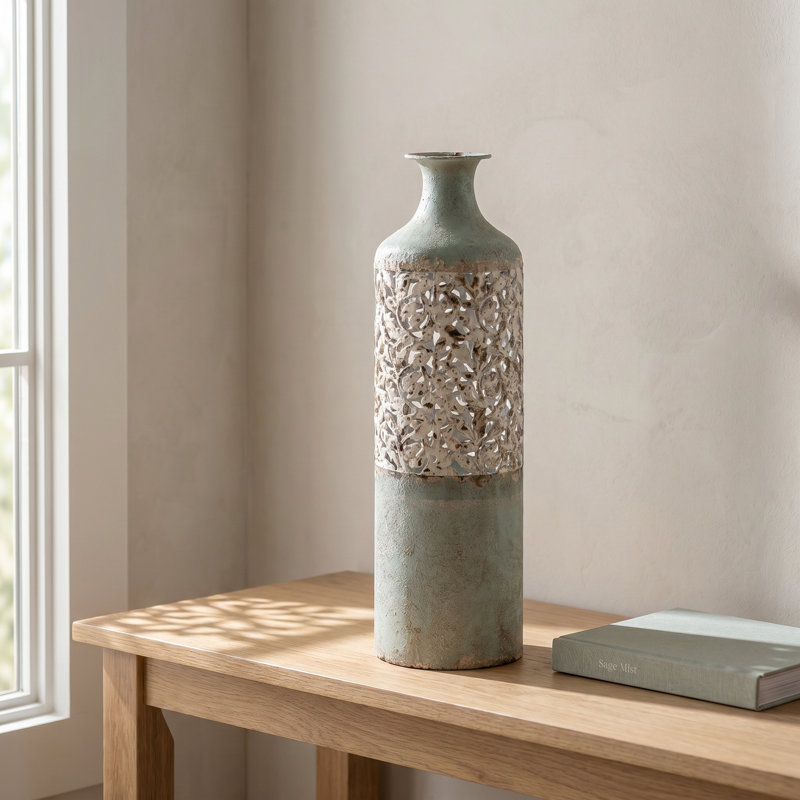 Vase rustique bleu, small