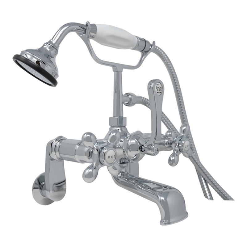 Thames Tub Mount British Telephone Faucet Set by Strom Living, Chrome