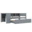 Lit de jour simple avec lit gigogne et bureau, structure en bois avec tablettes de rangement-1228975901-1228975902