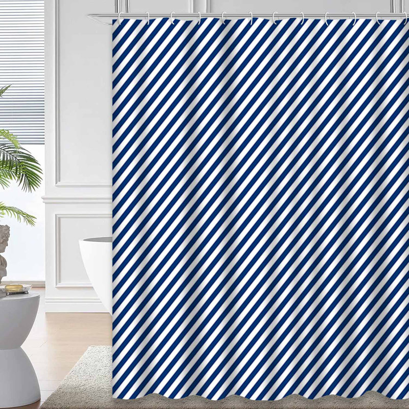 Rideau de douche Diagonal Stripe, L 72 po x l 84 po