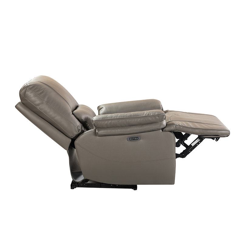 Coleen Genuine Leather Power Recliner, DoveGenuine Leather
