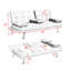 Canapé-lit pliant en cuir pour bureau double avec table basse assortie, conception multifonctionnelle-1979779334