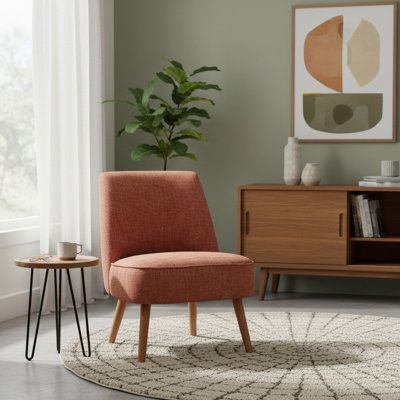 Annika Upholstered Plain Weave / Muslin Accent Chair